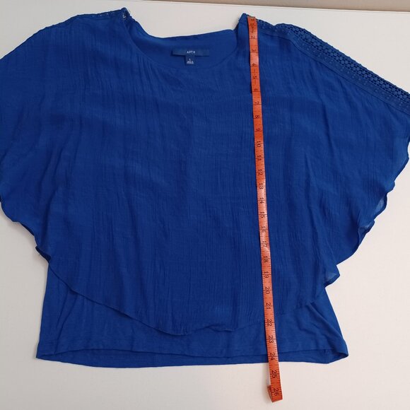 Women's Apt 9 Blouse with attached blue tank top Size Large - Picture 8 of 10